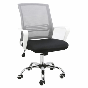 TEMPO KONDELA Apolo kancelárska stolička s podrúčkami sivá / čierna / biela