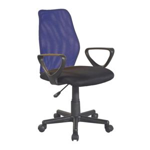 TEMPO KONDELA BST 2010 New kancelárska stolička s podrúčkami čierna / modrá