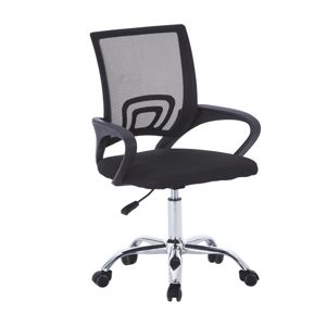 TEMPO KONDELA Dex 2 New kancelárska stolička s podrúčkami čierna / chróm