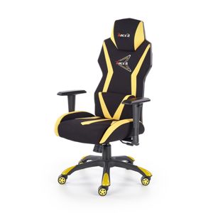 HALMAR Stig kancelárske kreslo s podrúčkami čierna / žltá
