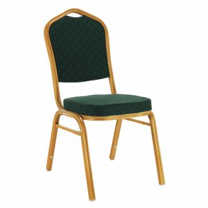KONDELA Zina 3 New konferenčná stolička zelená / zlatá