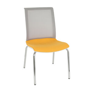 NABBI Libon 4L WS konferenčná stolička žltá / sivá / biela / chróm