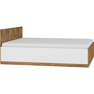 MEBLOCROSS Maximus MXS-18 160 manželská posteľ s roštom dub burgundský / biely lesk