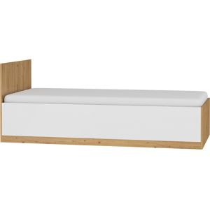 MEBLOCROSS Maximus MXS-19 90 jednolôžková posteľ s roštom dub artisan / biely lesk