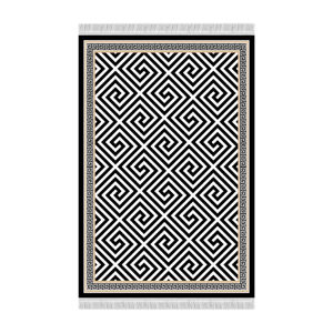 TEMPO KONDELA Motive koberec 80x200 cm čierna / biela