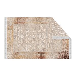 KONDELA Nesrin obojstranný koberec 80x150 cm béžová / vzor
