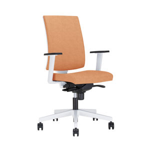 NOWY STYL Navigo UPH kancelárska stolička s podrúčkami oranžová / biela