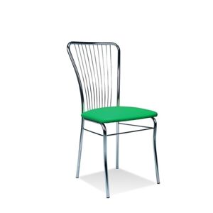 NOWY STYL Neron jedálenská stolička chrómová / zelená (V47)