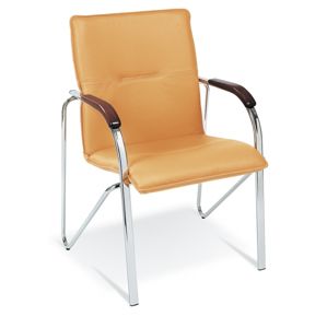 NOWY STYL Samba konferenčná stolička chrómová / oranžová (V83)