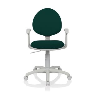 NOWY STYL Smart White detská stolička na kolieskach s podrúčkami zelená (C32)