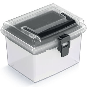 NABBI NUF1HT plastový úložný box priehľadná / čierna