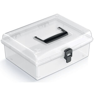 NABBI NUF3L plastový úložný box priehľadná / čierna