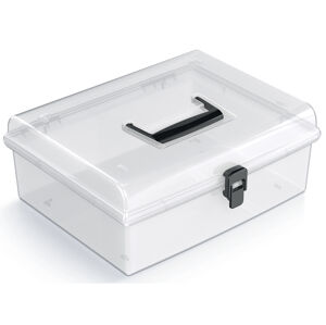 NABBI NUF4L plastový úložný box priehľadná / čierna