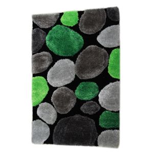 TEMPO KONDELA Pebble Typ 1 koberec 80x150 cm zelená / sivá / čierna