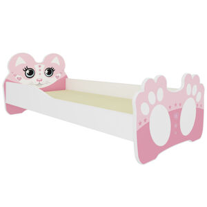Detská posteľ s matracom Pinkie 80x160 cm - biela / ružová