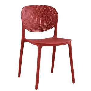 TEMPO KONDELA Fedra plastová stolička červená