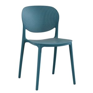 TEMPO KONDELA Fedra plastová stolička modrá