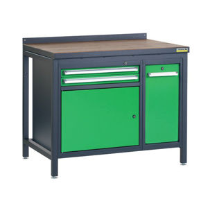 NABBI PSS01D/L2L9 pracovný stôl grafit / zelená