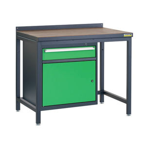 NABBI PSS01D/L3 pracovný stôl grafit / zelená