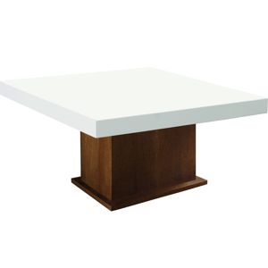 PYKA Kacper konferenčný stolík drevo D3 / biely vysoký lesk