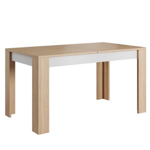 TEMPO KONDELA Laguna 140/180 rozkladací jedálenský stôl dub jantár / biely mat / betón