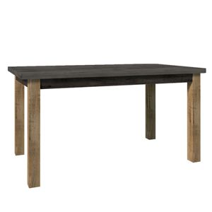 TEMPO KONDELA Montana STW rozkladací jedálenský stôl dub lefkas tmavý / smooth sivý