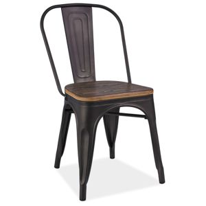 SIGNAL Loft jedálenská stolička grafit / orech