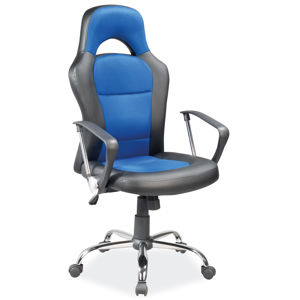 SIGNAL Q-033 kancelárska stolička s podrúčkami modrá / čierna