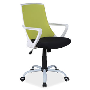 SIGNAL Q-248 kancelárska stolička s podrúčkami zelená / čierna / biela