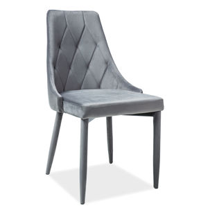 SIGNAL Trix Velvet jedálenská stolička sivá