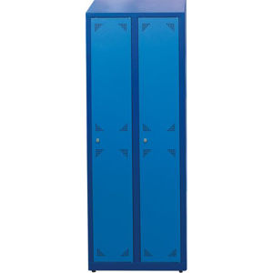 NABBI SUS 300 02 školská šatňová skrinka s dvoma komorami tmavomodrá / modrá