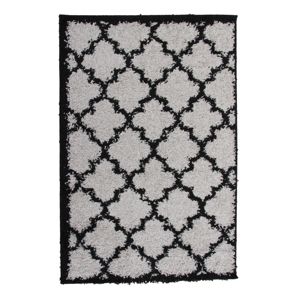 TEMPO KONDELA Tatum Typ 2 koberec 133x190 cm sivá / čierna
