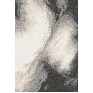 TEMPO KONDELA Tocar koberec 160x235 cm biela / hnedá / čierna