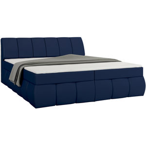 NABBI Vareso 140 čalúnená manželská posteľ s úložným priestorom modrá (Soft 09)