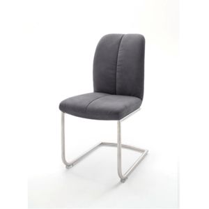 TEMPO KONDELA Vermona Typ 3 jedálenská stolička sivá / chróm