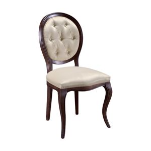 TARANKO Krzeslo S1 rustikálna jedálenská stolička hnedá / béžová (B3 5058)