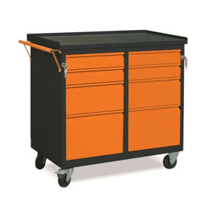 NABBI WW01G/EE dielenský vozík na kolieskach so zámkom grafit / oranžová